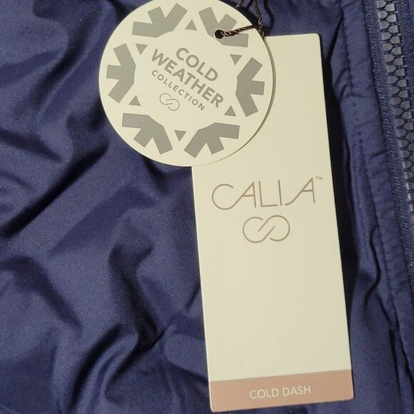 CALIA Cold Dash Run Vest Womens Size XS Blue Full Zip Quilted Jacket Zip Pockets - Picture 13 of 15